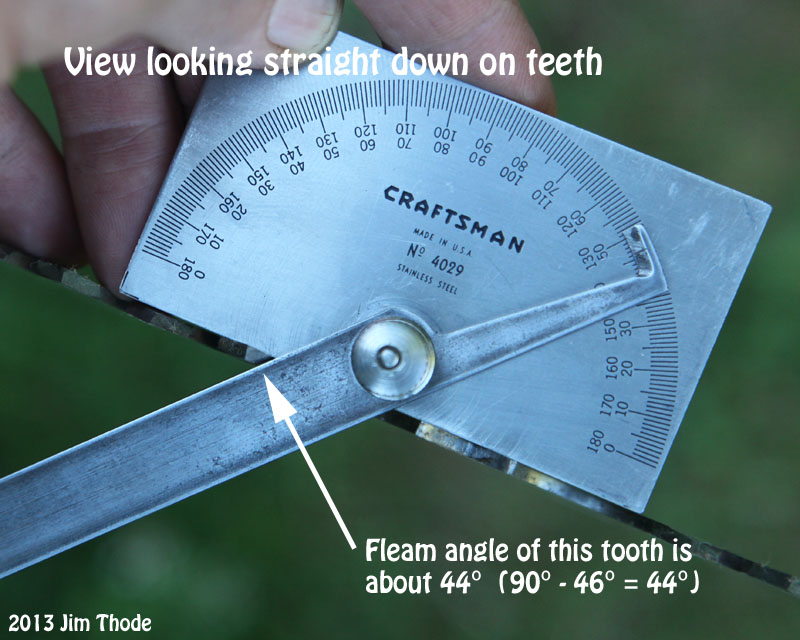 Crosscut Saw Cutter Teeth Angles